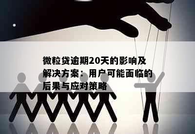 微粒贷逾期20天的影响及解决方案：用户可能面临的后果与应对策略