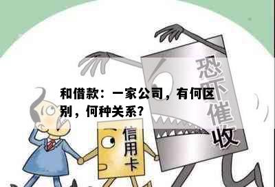 和借款：一家公司，有何区别，何种关系？