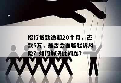 招行贷款逾期20个月，还款5万，是否会面临起诉风险？如何解决此问题？