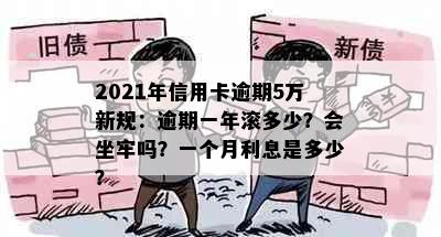 2021年信用卡逾期5万新规：逾期一年滚多少？会坐牢吗？一个月利息是多少？