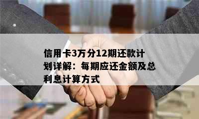 信用卡3万分12期还款计划详解：每期应还金额及总利息计算方式