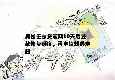 美团生意贷逾期10天后还款恢复额度，再申请却遇难题