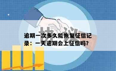 逾期一次多久能恢复征信记录：一天逾期会上征信吗？