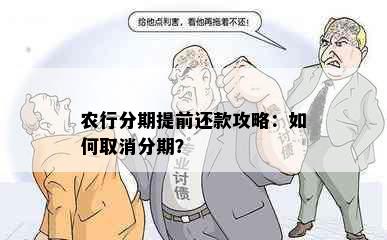 农行分期提前还款攻略：如何取消分期？