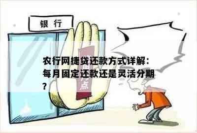 农行网捷贷还款方式详解：每月固定还款还是灵活分期？