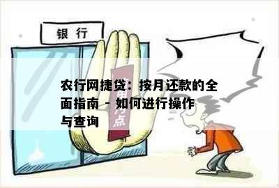 农行网捷贷：按月还款的全面指南 - 如何进行操作与查询