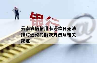 云南农信信用卡还款日无法按时还款的解决方法及相关规定