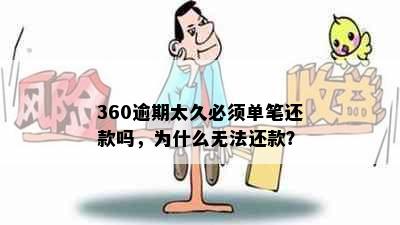 360逾期太久必须单笔还款吗，为什么无法还款？