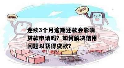 连续3个月逾期还款会影响贷款申请吗？如何解决信用问题以获得贷款？