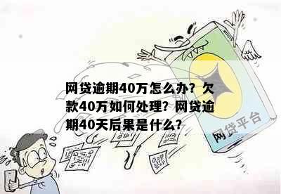 网贷逾期40万怎么办？欠款40万如何处理？网贷逾期40天后果是什么？