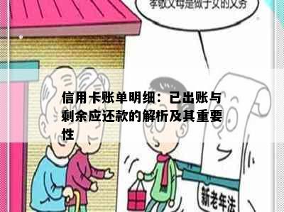 信用卡账单明细：已出账与剩余应还款的解析及其重要性