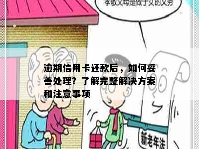 逾期信用卡还款后，如何妥善处理？了解完整解决方案和注意事项