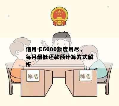 信用卡6000额度用尽，每月更低还款额计算方式解析