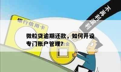 微粒贷逾期还款，如何开设专门账户管理？