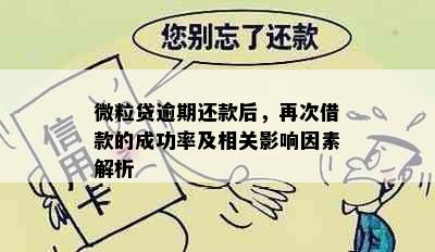 微粒贷逾期还款后，再次借款的成功率及相关影响因素解析