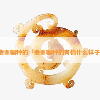 翡翠糯种的「翡翠糯种的有棉什么样子」