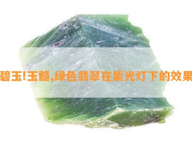 碧玉!玉髓,绿色翡翠在紫光灯下的效果