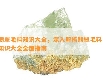 翡翠毛料知识大全，深入解析翡翠毛料：知识大全全面指南