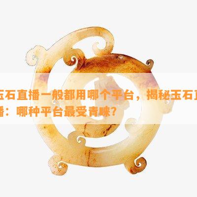 玉石直播一般都用哪个平台，揭秘玉石直播：哪种平台最受青睐？