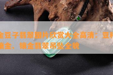 镶金豆子翡翠图片欣赏大全高清：豆种翡翠镶金、镶金翡翠吊坠全貌