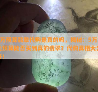 5万预算翡翠代购是真的吗，揭秘：5万元预算能否买到真的翡翠？代购真相大公开！