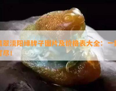 翡翠淡阳绿牌子图片及价格表大全：一网打尽！