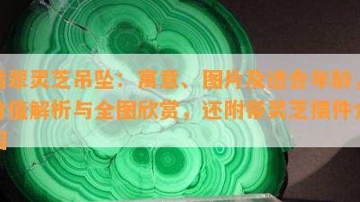 翡翠灵芝吊坠：寓意、图片及适合年龄，价值解析与全图欣赏，还附带灵芝摆件介绍