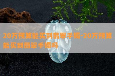 20万预算能买到翡翠手镯-20万预算能买到翡翠手镯吗