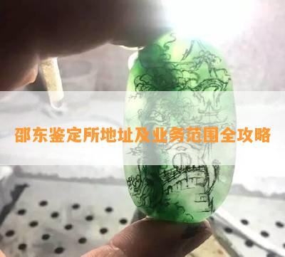 邵东鉴定所地址及业务范围全攻略