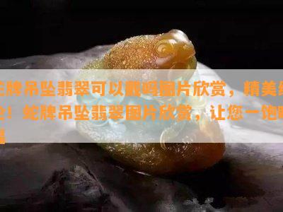 蛇牌吊坠翡翠可以戴吗图片欣赏，精美绝伦！蛇牌吊坠翡翠图片欣赏，让您一饱眼福