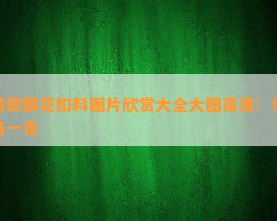 翡翠飘花扣料图片欣赏大全大图高清：价格一览