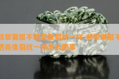 翡翠雾层不透亮像裂纹一样-翡翠雾层不透亮像裂纹一样怎么回事