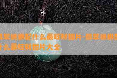 翡翠貔貅配什么最旺财图片-翡翠貔貅配什么最旺财图片大全