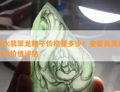 蓝水翡翠龙牌子价格是多少？查看高清图片和价值评估