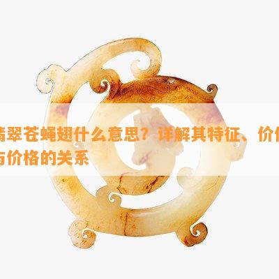 翡翠苍蝇翅什么意思？详解其特征、价值与价格的关系