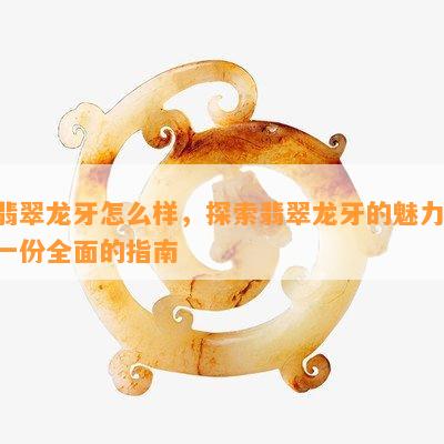 翡翠龙牙怎么样，探索翡翠龙牙的魅力：一份全面的指南