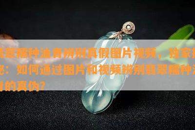 翡翠糯种油青辨别真假图片视频，独家揭秘：如何通过图片和视频辨别翡翠糯种油青的真伪？