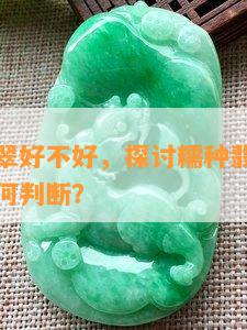 糯种的翡翠好不好，探讨糯种翡翠的价值：好坏如何判断？