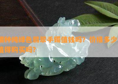 糯种纯绿色翡翠手镯值钱吗？价格多少？值得购买吗？