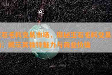 玉石毛料交易市场，探秘玉石毛料交易市场：揭示其独特魅力与商业价值