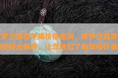 紫罗兰翡翠手镯价格查询，紫罗兰翡翠手镯价格全解析，让您轻松了解市场行情！