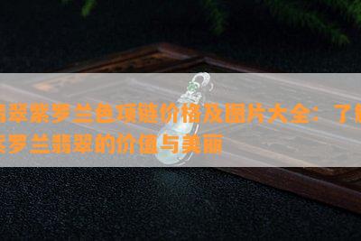 翡翠紫罗兰色项链价格及图片大全：了解紫罗兰翡翠的价值与美丽