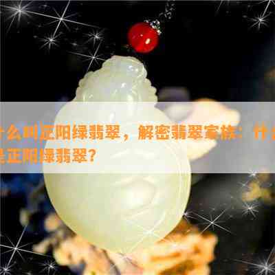 什么叫正阳绿翡翠，解密翡翠家族：什么是正阳绿翡翠？