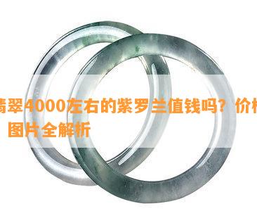 翡翠4000左右的紫罗兰值钱吗？价格、图片全解析