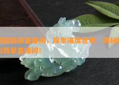 揭阳翡翠直播间，探索璀璨世界：揭秘揭阳翡翠直播间！