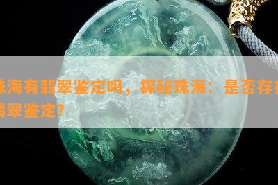 珠海有翡翠鉴定吗，探秘珠海：是否存在翡翠鉴定？