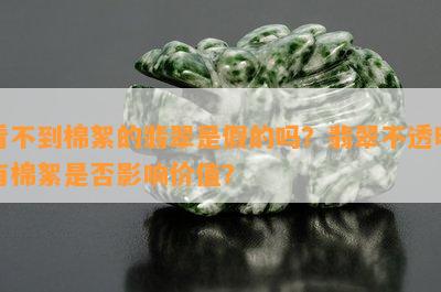 看不到棉絮的翡翠是假的吗？翡翠不透明有棉絮是否影响价值？