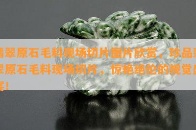 翡翠原石毛料现场切片图片欣赏，珍品翡翠原石毛料现场切片，惊艳绝伦的视觉盛宴！