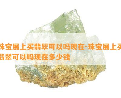 珠宝展上买翡翠可以吗现在-珠宝展上买翡翠可以吗现在多少钱