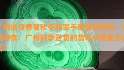 广州送货春夏秋冬翡翠手镯是真的吗，实地考察：广州四季送货的翡翠手镯是否真实？